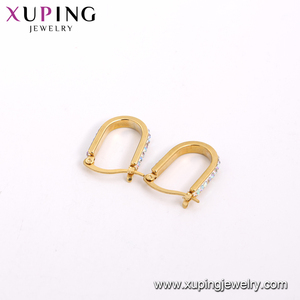 E-581xuping <span class=keywords><strong>Orecchini</strong></span> a <span class=keywords><strong>Clip</strong></span> in Oro Dubai con Zirconi, Gioielli in Oro per Donne - Product Image 2