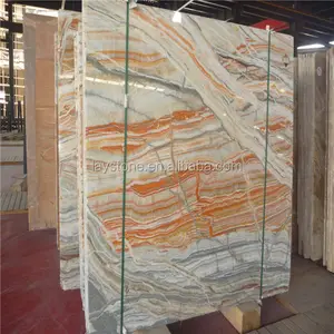 dekoratif merah jenis marmer onyx slab