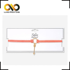 Exhibición de la joyería del collar imprimió <span class=keywords><strong>el</strong></span> tenedor de tarjeta del jefe del papel de Kraft - Product Image 6