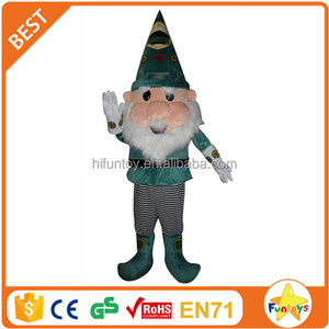 Funtoys CE <span class=keywords><strong>pas</strong></span> <span class=keywords><strong>cher</strong></span> Vert santa claus costume de mascotte - Product Image 1