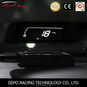 Tachymètre HUD 6 en 1 RPM. Compteur de vitesse. Voltage. Température de l'eau. Boost Turbo. CONSOMMATION DE CARBURANT Jauge KPL OBD2 - Product Image 5