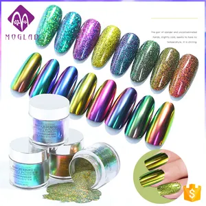Hot Sale 12 Colors 10ml Nail Acrylic 4 in 1 Holographic Dipping Powder For 3 in 1 Nail System