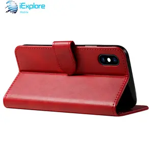 IExplore Casing Ponsel Kulit Asli Flip Cover UNTUK Samsung S22 Slot Kartu Dompet Tpu Kulit Matte untuk iPhone 13 PRO MAX