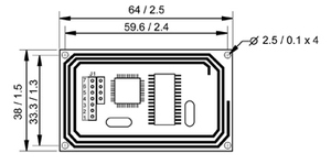 <span class=keywords><strong>Rfid</strong></span> MF <span class=keywords><strong>NFC</strong></span> 13.56MHz ISO 14443a/14443b/15693 đọc và ghi mô-đun với ăng-ten, TTL Wiegand - Product Image 3