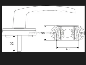 UPVC Window Handle Handprint Window Handle Espag Window Handle