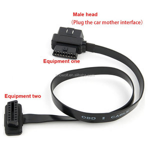 Connecteur OBD2 <span class=keywords><strong>2</strong></span> en <span class=keywords><strong>1</strong></span> OBDII <span class=keywords><strong>16</strong></span> broches <span class=keywords><strong>2x</strong></span> femelle vers 1x mâle, connecteur d'extension, indice de protection IP65, utilisation automobile et marine 12V - Product Image 3
