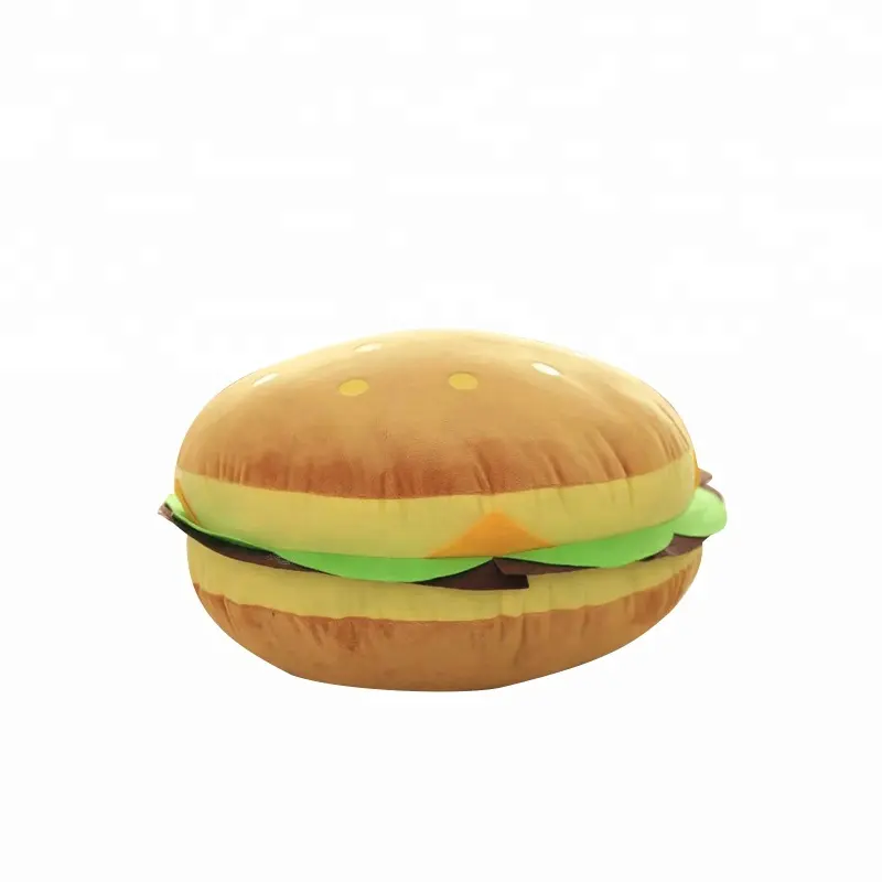 Bantal Isi Makanan Mewah OEM Bantal Hamburger