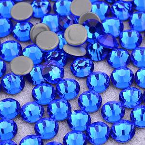 SS 6 8 10 12 16 20 30 <span class=keywords><strong>Hot</strong></span> <span class=keywords><strong>Fix</strong></span> Glass Blue Rhinestone Applique Hotfix Crystals Stones Flatback <span class=keywords><strong>Strass</strong></span> para ropa DIY - Product Image 4