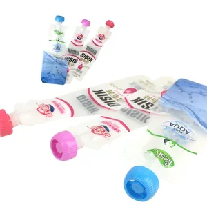 Nhựa Sữa Uống Doypack Tùy Chỉnh Đứng Lên Pouch Uống Nước Spout Cherry Juice Bao Bì Bag Với