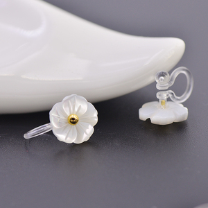 <span class=keywords><strong>Orecchini</strong></span> <span class=keywords><strong>trasparenti</strong></span> a Clip con fiori di prugna per feste matrimoni e regali - Product Image 2