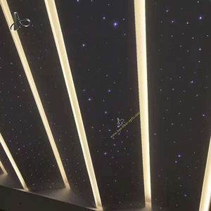 Plafonnier LED à fibres optiques en aluminium à changement de couleur RVB avec indice de protection IP44 et garantie de 5 ans - Product Image 4
