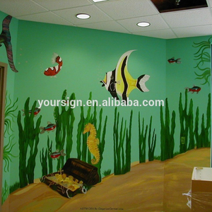 <span class=keywords><strong>Aquarium</strong></span> Peintures Murales et <span class=keywords><strong>Aquarium</strong></span> Scène Fond D'écran D'impression - Product Image 2