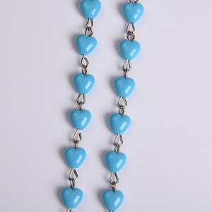 Collana Rosario Cattolico in Plastica Blu a Forma di Cuore con Medaglia della Vergine Maria <span class=keywords><strong>per</strong></span> Regalo di Preghiera Femminile - Product Image 5