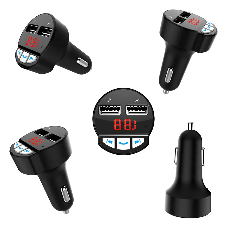 Car Mp3 Player Bluetooth Wireless Handsfree Car Kit FM Transmitter 5V 2.1A USB Charger LCD Display Car FM Modulator