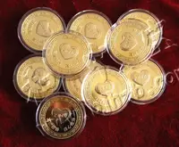 Moneda chapada en oro de 24K de alta calidad
