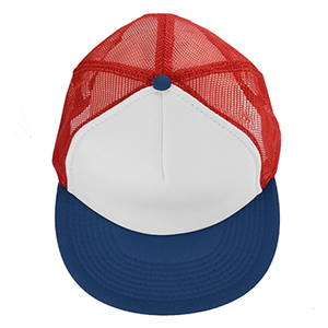 En venta Custom logo espuma Taslon Flat Bill gorra tapa en blanco - Product Image 3