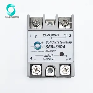 Relé variável de estado sólido, SSR-60DA 60amp 220v monofásico dc-ac