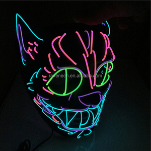 <span class=keywords><strong>Máscara</strong></span> de <span class=keywords><strong>Zorro</strong></span> Hecha a Mano con Cable Eléctrico de Plástico Personalizado con Iluminación LED, Impresión a <span class=keywords><strong>2</strong></span> Colores, Accesorios de Decoración de Cosplay para Halloween - Product Image 6