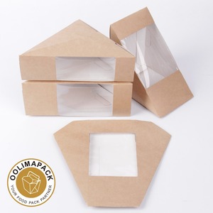 Сэндвич-бокс с пла-окном, упаковка для еды на вынос - Product Image 4