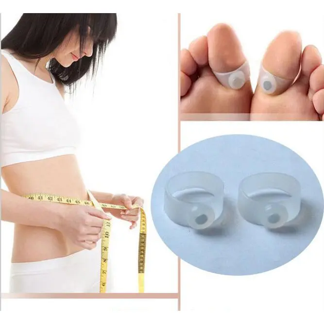 Fashion silicone magnetic lose weight toe ring keep fit slimming orthotic gel toe ring