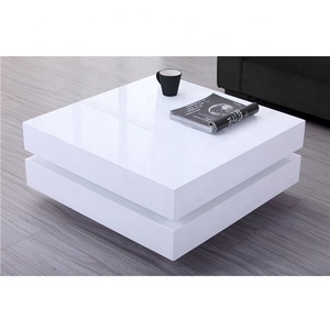 <span class=keywords><strong>Table</strong></span> <span class=keywords><strong>basse</strong></span> en bois <span class=keywords><strong>noir</strong></span> <span class=keywords><strong>blanc</strong></span> <span class=keywords><strong>Design</strong></span> moderne, haute brillance avec gamme d'éclairage LED pour le salon - Product Image 6