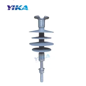 YIKA Insulator Pin Spindel 11KV, Insulator Karet Silikon Komposit Pin Solid-Core