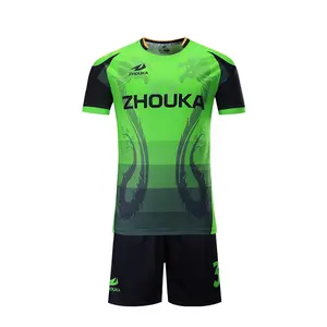 Free Design High End Fashion Cheap Green Soccer Jersey Uniform