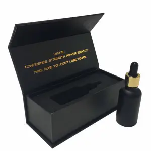 OEM anpassen Hart karton magnetisch schließen Buchform Flasche Verpackung Geschenk box für Kosmetik