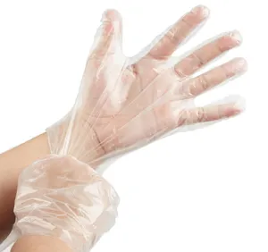 Plastik tek kullanımlık polietilen eldiven