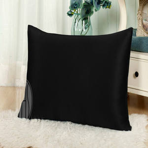 THXSILK 3 teilig Seide Bettwäsche 240 x 220 cm mit 2 Kissenbezüge 80 x 80 cm / 100% Maulbeerseide 19 Momme / Schwarz - Product Image 2