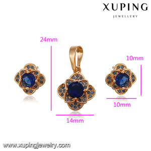 Xuping-Conjuntos de joyería nupcial paquistaní, oro de 18 quilates, 64232, 2016 - Product Image 4
