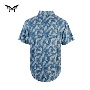 Camicie in Denim colorato a manica corta da uomo con stampa Casual di ultima generazione - Product Image 2