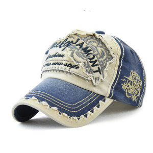 Tùy chỉnh mòn ra vá Logo CHA <span class=keywords><strong>hat</strong></span> thời trang đau khổ Mũ bóng chày mũ - Product Image 6