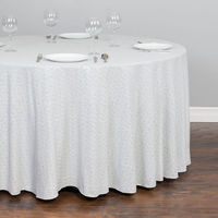 Moteur 132 po., nouveauté NAPPE À PAILLETTES RONDE BLANC