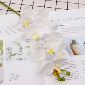 QiHao Reale <span class=keywords><strong>di</strong></span> Tocco 7 Teste In Lattice Artificiale Fiore <span class=keywords><strong>di</strong></span> <span class=keywords><strong>Orchidea</strong></span> Guangzhou per la Decorazione - Product Image 3