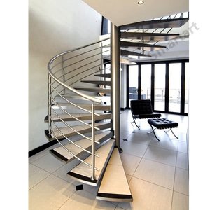 2025 mới được thiết kế smartart chi phí giá của gỗ xoắn ốc cầu thang thiết kế - Product Image 1