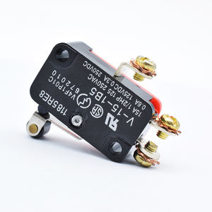 마이크로 스위치 프리포트 일 미국 15A 250V 감지 스위치 V-15-1B5 빨간색 본체 검은색 손잡이 - Product Image 5