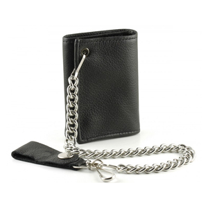 <span class=keywords><strong>Portefeuille</strong></span> à chaîne pour <span class=keywords><strong>homme</strong></span> anti-vol et anti-perte, personnalisé, avec blocage RFID, en cuir véritable, style motard, à trois volets - Product Image 4