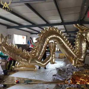 HA PORTATO palla gonfiabile gloden drago costume per il festival della decorazione di evento