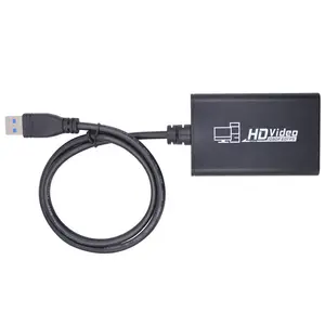 Video Capture Card HDMI Ke USB3.0, Mendukung Input YUY2 4K Tanpa Penundaan Streaming LANGSUNG Video 4K dengan Loop Capture Game