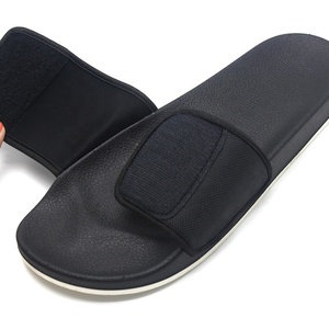 Sandalias deslizantes de tela de algodón para hombre, <span class=keywords><strong>zapatos</strong></span> con gancho y lazo, suela de goma EVA, color negro, novedad - Product Image 5