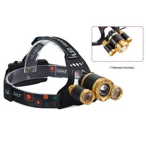 5000 Lumens 3 x White LED Rechargeable Head Torch Headlamp Lamp