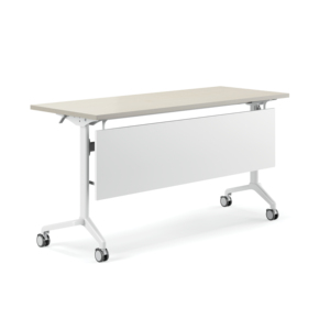<span class=keywords><strong>Table</strong></span> de réunion de bureau moderne pliable avec <span class=keywords><strong>roulettes</strong></span>, bureau de formation pliable - Product Image 1