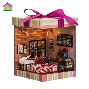 Hongda Popular DIY dollhouses miniature unique birthday gift ideas for him,best birthday gift for girlfriend