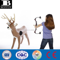 Cible de tir gonflable en vinyle de haute qualité, cerf en plastique durable, jouet amusant gonflable en 3D pour enfants