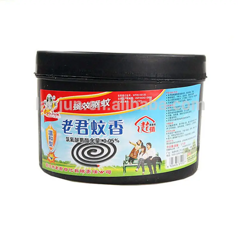 LAOJUN high quality low smoke black mosquito repellent incense coil for Egypt Market