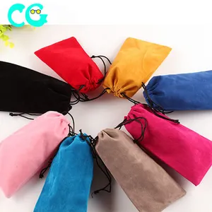 1Pc Novo fishon óculos saco de veludo veludo grosso óculos de sol saco óculos bolsa óculos sacos de cores bolsa para óculos de sol óculos