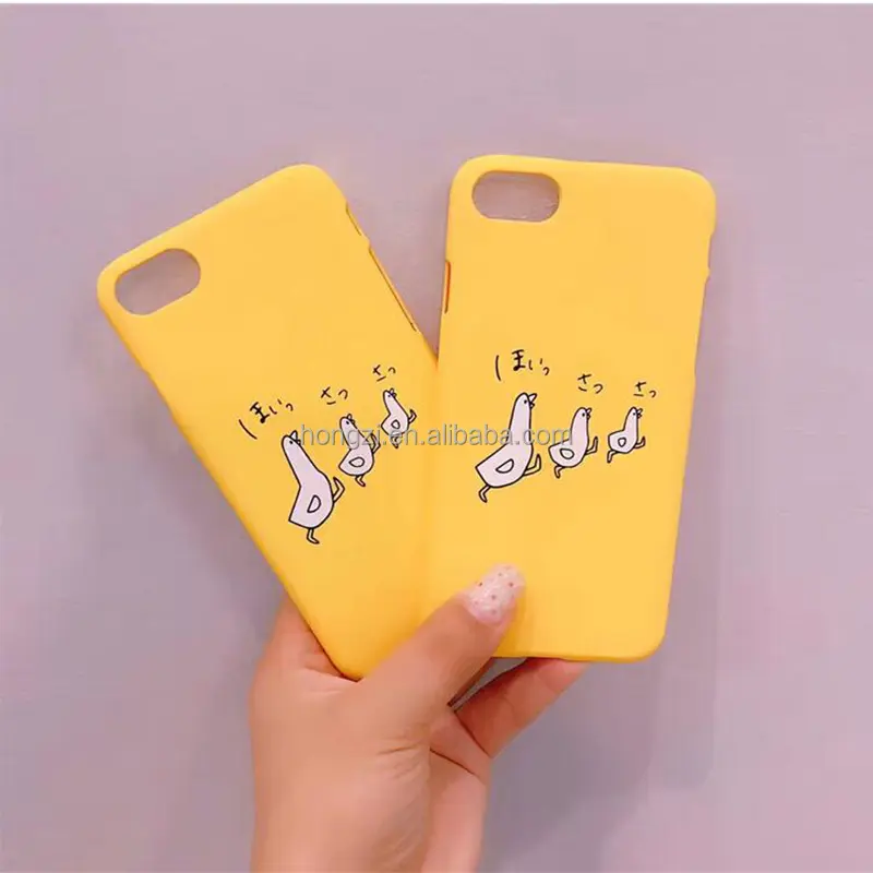 Lovely Cartoon Animal Yellow Chick Hard Plastic Phone Case For iphone 5 5s SE 6 6s Plus 7 Plus 8 11 Cute Chicken Back Cover