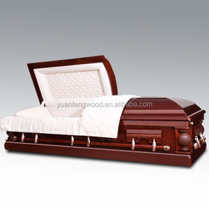 Cheap Solid Cherry Coffin STATESMAN Teak Casket MDF Casket