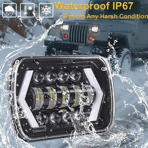 OVOVS Vente flash 55W DRL Clignotant rectangulaire Phare de camion 5x7 pouces Phare LED pour Wrangler YJ <span class=keywords><strong>Cherokee</strong></span> <span class=keywords><strong>XJ</strong></span> Chevy - Product Image 5